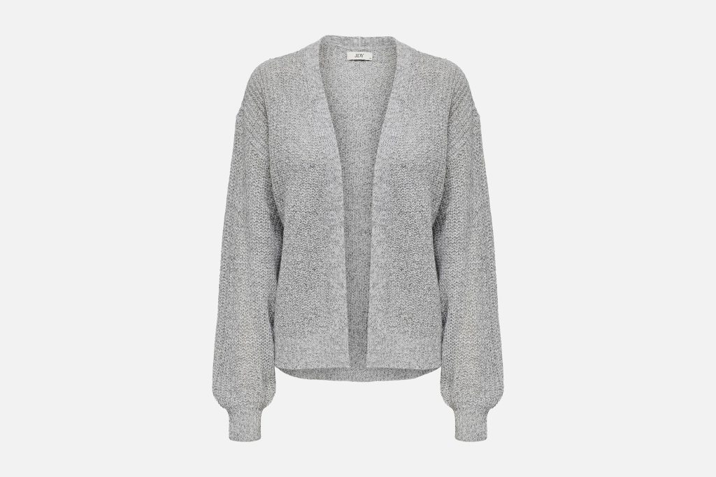 MEGAN LUREX CARDI CLOUD SILVER