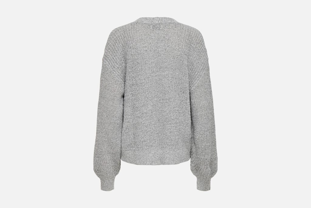MEGAN LUREX CARDI CLOUD SILVER