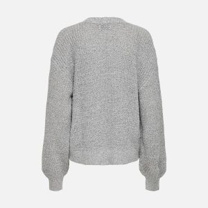 MEGAN LUREX CARDI CLOUD SILVER – Image 2