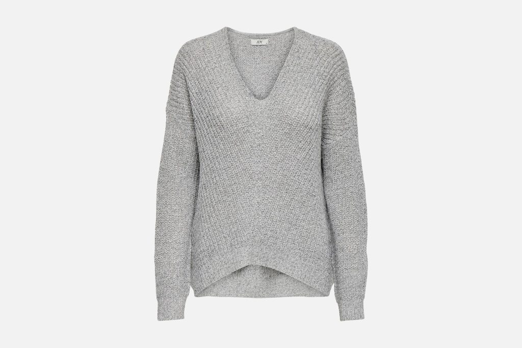 MEGAN LUREX PULL KNIT CLOUD SILVER