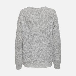 MEGAN LUREX PULL KNIT CLOUD SILVER - Image 2