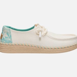 WENDY ESPADRILLE HIBISCUS EGRET – Image 1