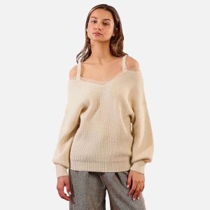 PULL BRETELLES MAILLE OFFWHITE – Image 1