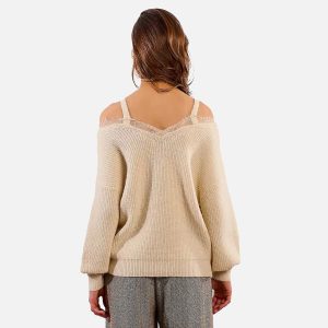PULL BRETELLES MAILLE OFFWHITE – Image 2