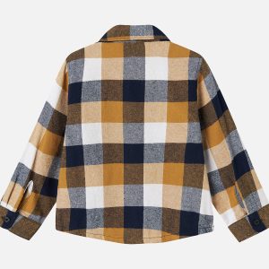 KEV SHIRT FLANNEL BROWN NAVY – Image 2
