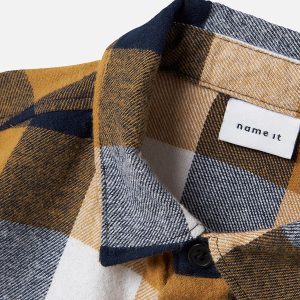KEV SHIRT FLANNEL BROWN NAVY – Image 3