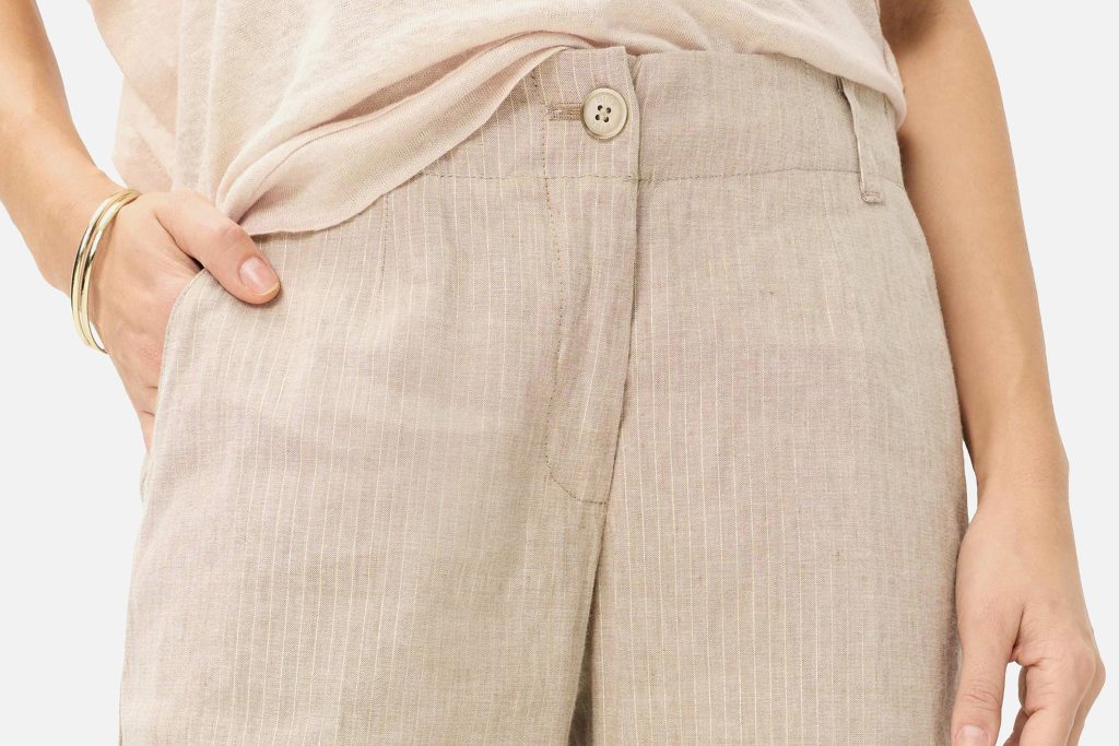 MAINE S LIN BEIGE STRIPES OR