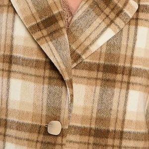 MANTEAU CARREAUX BEIGE - Image 3