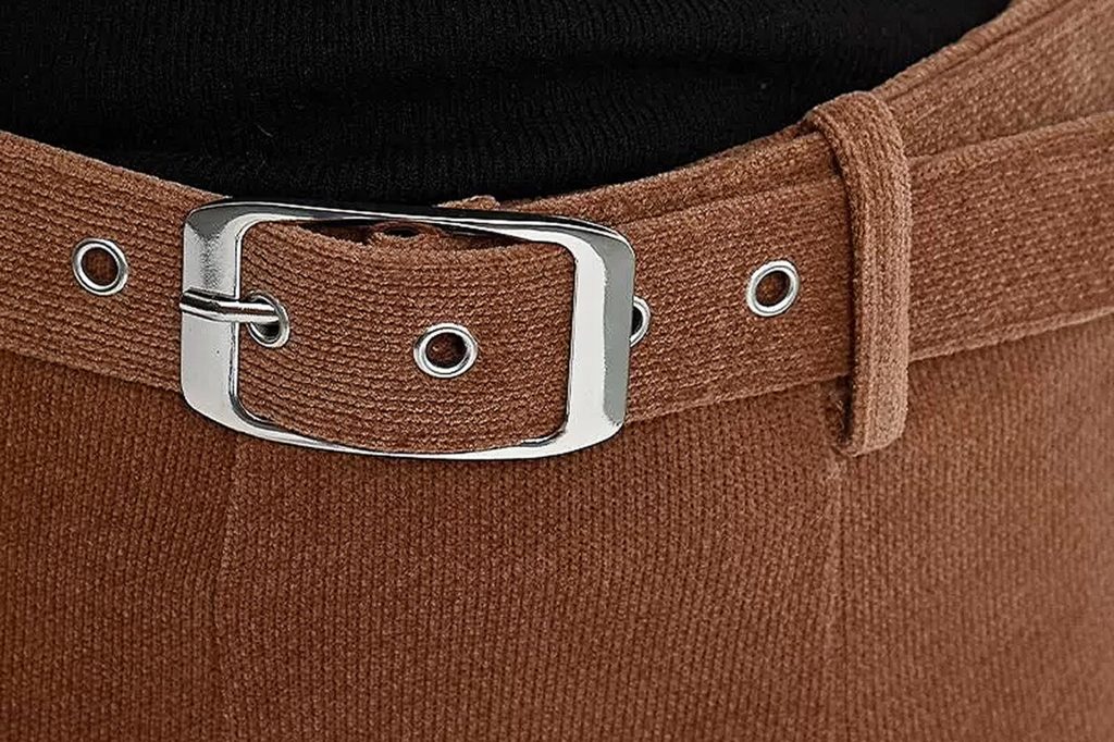 PANTALON VELOURS MARRON
