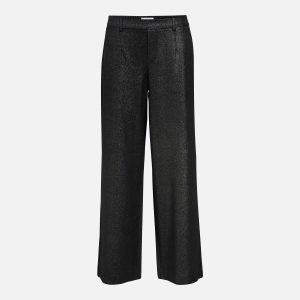 LISA WIDE PANTS SILVER GLITTER – Image 1