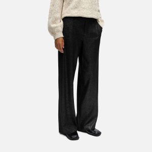 LISA WIDE PANTS SILVER GLITTER – Image 2