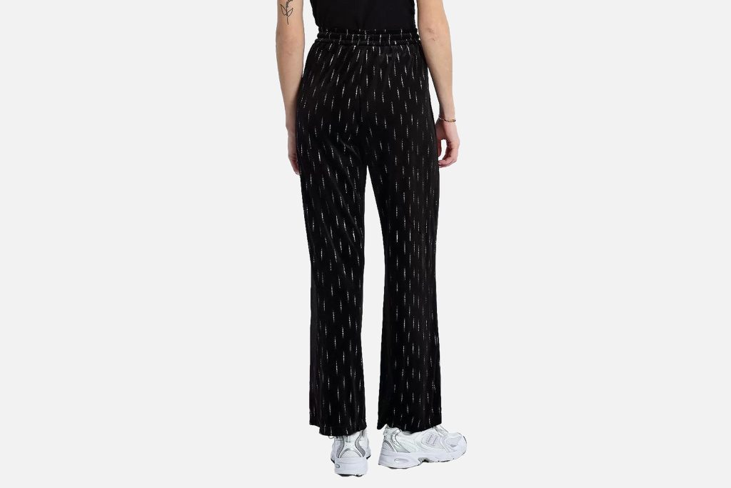 PANT VELOURS STRASS NOIR
