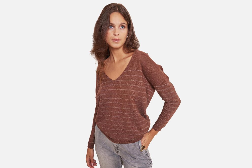 PULL ALYSON CHOCO RAYURES