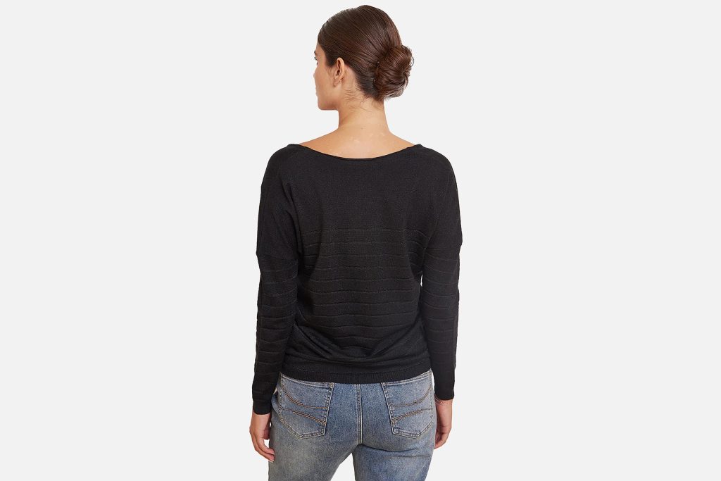 PULL ALYSON NOIR RAYURES