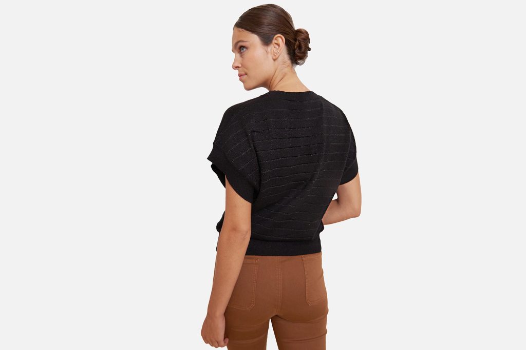 PULL JELILA NOIR RAYURES