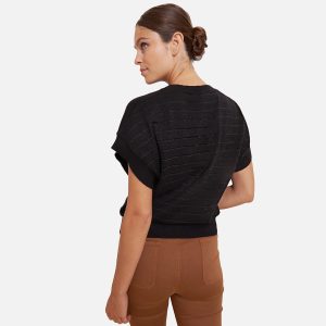 PULL JELILA NOIR RAYURES - Image 2