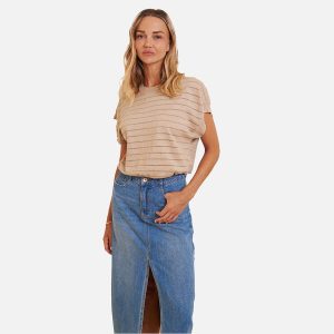 PULL JELILA SABLE RAYURES - Image 1