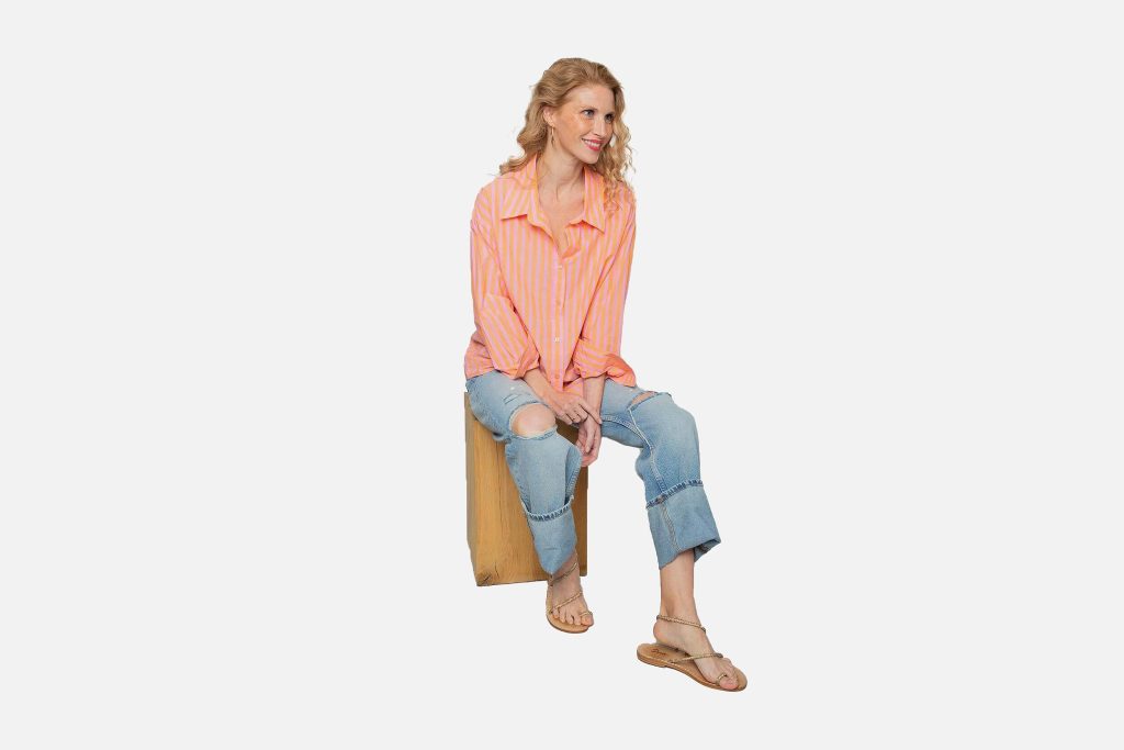 ELSA SHIRT ORANGE PINK