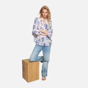 EZIRA PALMIERS BLEU BEIGE - Image 1