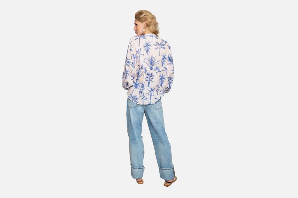 EZIRA PALMIERS BLEU BEIGE