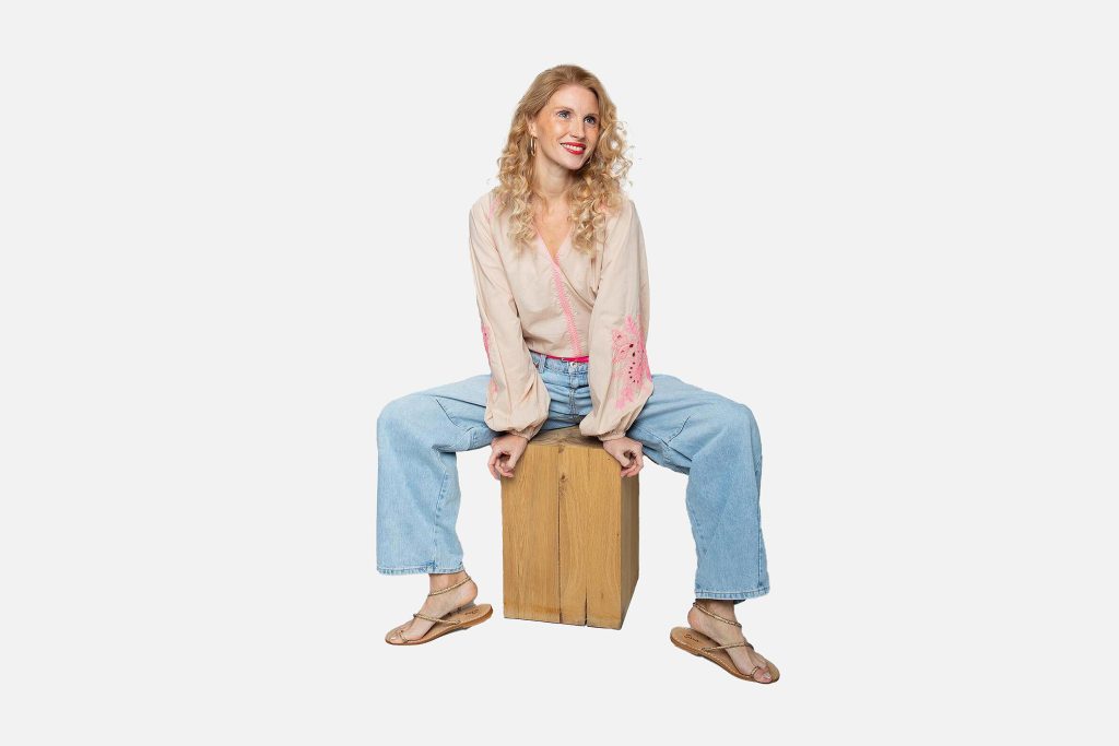 ELODIE SAND PINK STRIPES
