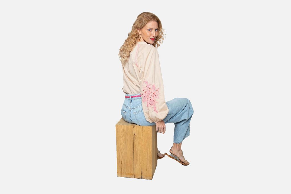 ELODIE SAND PINK STRIPES