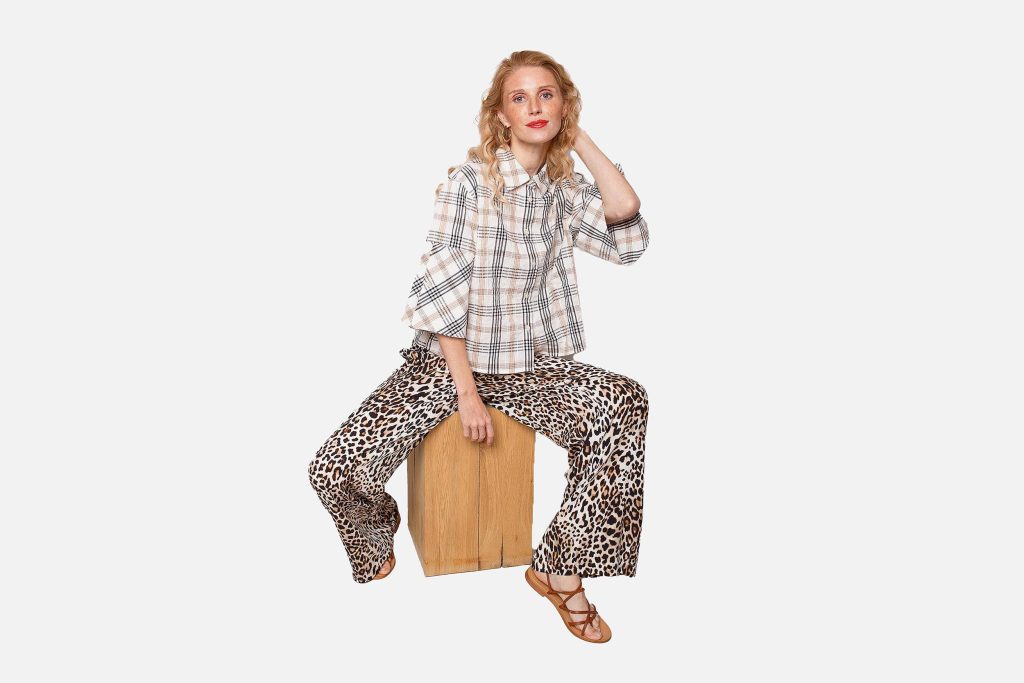 EMANUELLA SHIRT BEIGE CHECKS