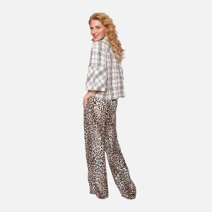 EMANUELLA SHIRT BEIGE CHECKS – Image 2