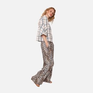 EMANUELLA SHIRT BEIGE CHECKS – Image 3