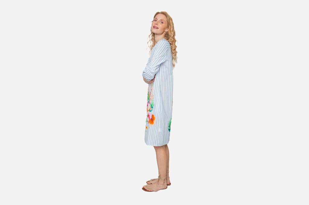 EFLORA DRESS BLUE STRIPES