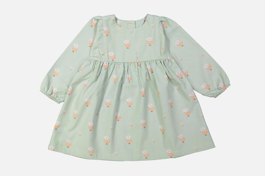 ROBE FLORALIE VERT MENTHE