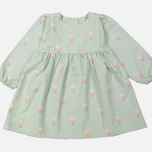 ROBE FLORALIE VERT MENTHE – Image 1
