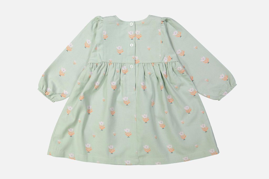 ROBE FLORALIE VERT MENTHE