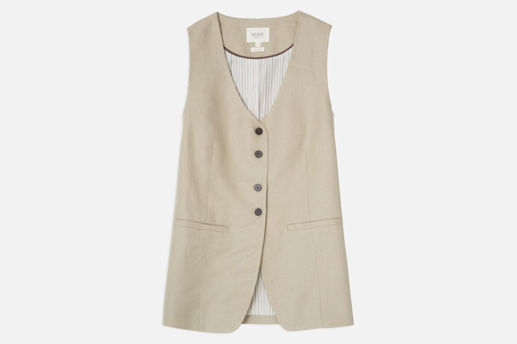 WAISTCOAT LIN MIX TILLEUL