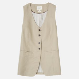 WAISTCOAT LIN MIX TILLEUL – Image 1