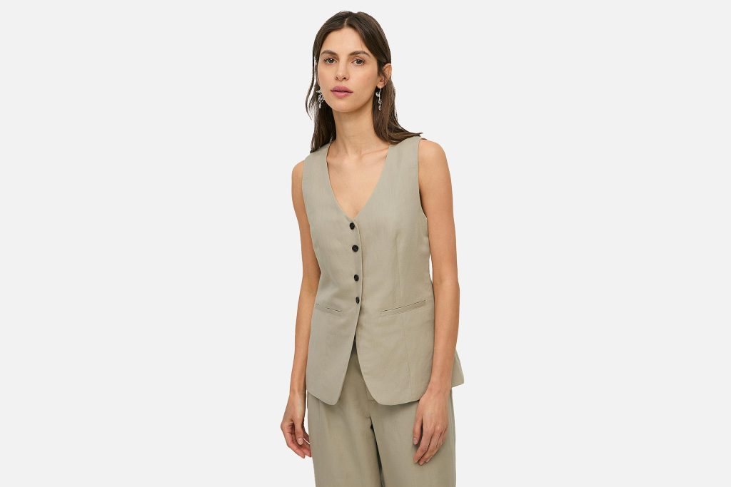 WAISTCOAT LIN MIX TILLEUL
