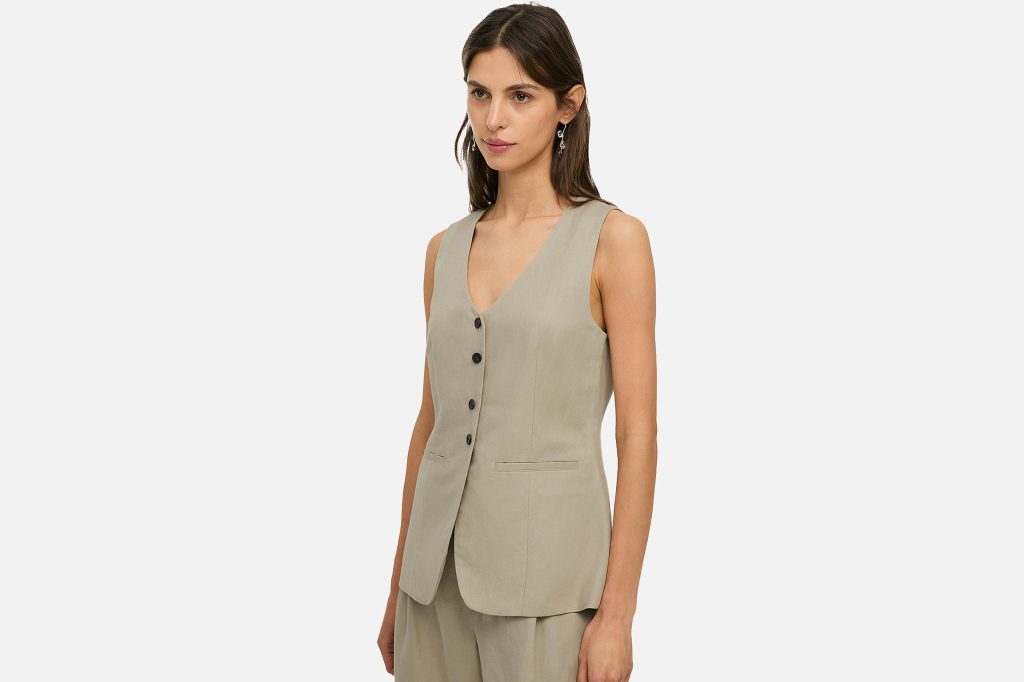 WAISTCOAT LIN MIX TILLEUL