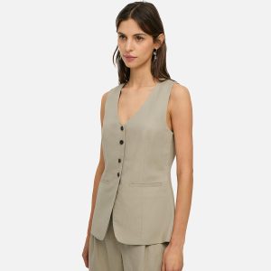 WAISTCOAT LIN MIX TILLEUL – Image 4