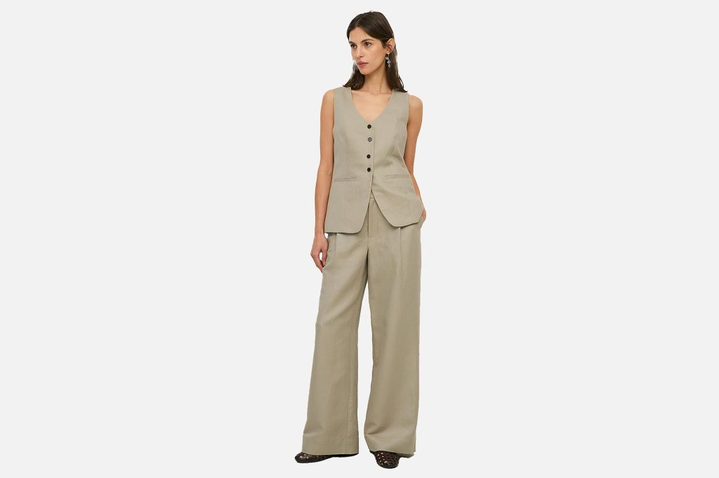 WAISTCOAT LIN MIX TILLEUL