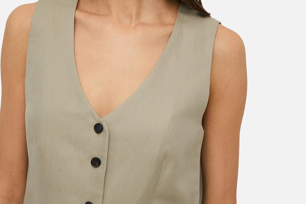 WAISTCOAT LIN MIX TILLEUL