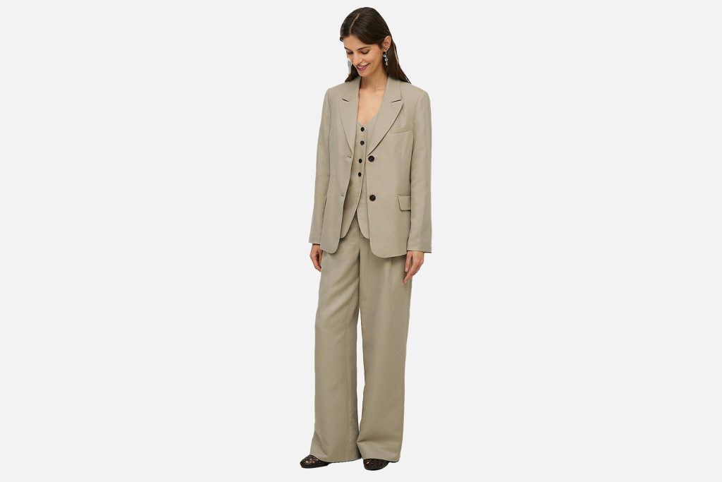 WAISTCOAT LIN MIX TILLEUL