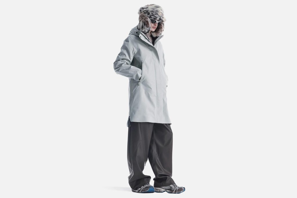 PARKA PLANCK W LIGHT GREIGE