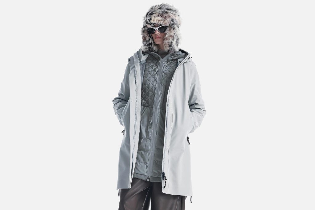 PARKA PLANCK W LIGHT GREIGE