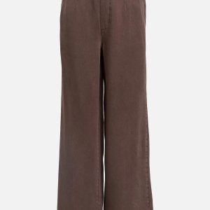 OBJFRAME LISA WIDE MW PANT NOOS SEAL BROWN – Image 1