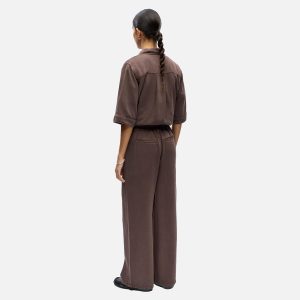 OBJFRAME LISA WIDE MW PANT NOOS SEAL BROWN – Image 3