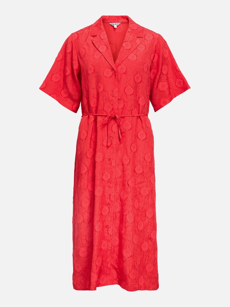 OBJADA SUKI 24 LO MIDI DRESS POINSETTIA