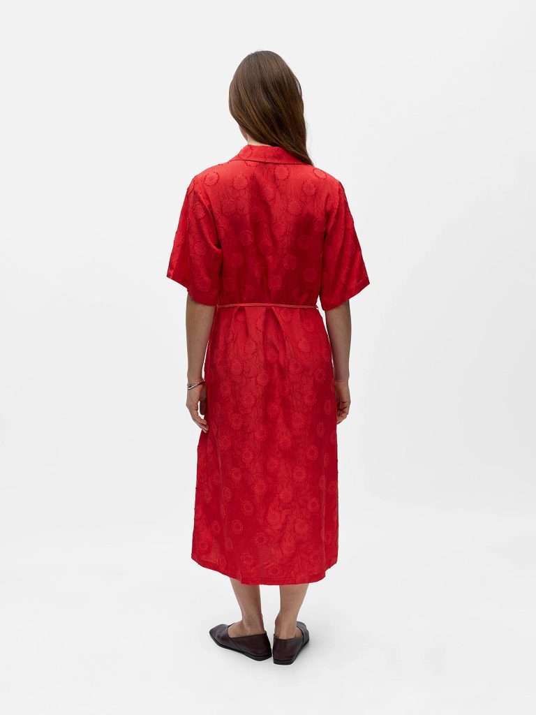 OBJADA SUKI 24 LO MIDI DRESS POINSETTIA