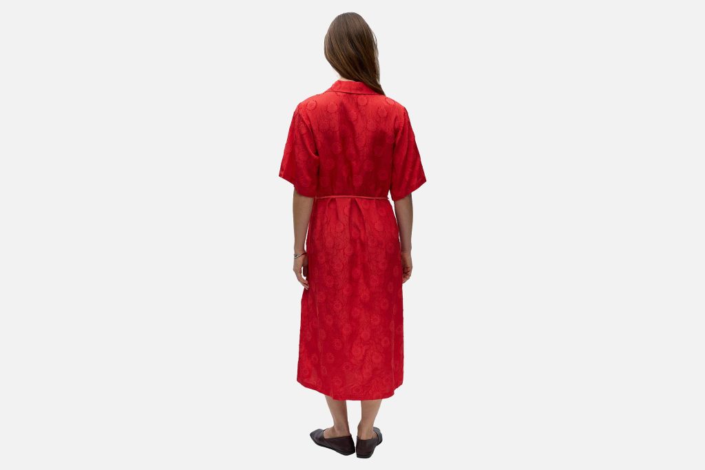 OBJADA SUKI 24 LO MIDI DRESS POINSETTIA