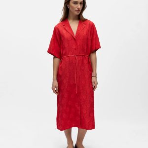 OBJADA SUKI 24 LO MIDI DRESS POINSETTIA - Image 4
