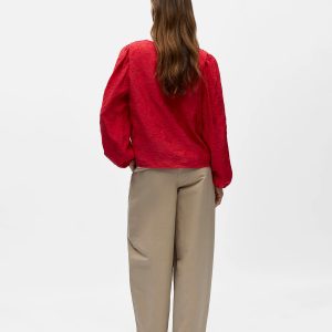 OBJADA SUKI LS RE V NECK POINSETTIA – Image 2